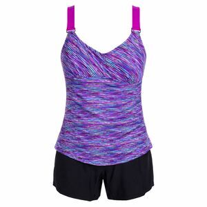 ZeroXposur Tankini Swimsuit Multicolor Athletic Tankini Black Shorts SIZE 8